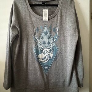 Torrid Disney Sven Frozen Gray Sweater